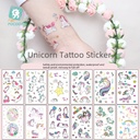 Supply Waterproof in stock Children's Tattoo Stickers Holiday Face Stickers Cartoon Fun Unicorn Children's Stickers