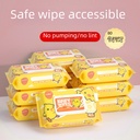 Baby wipes 80 pumping big bag hand wet tissue baby special thick wet tissue with cover factory
