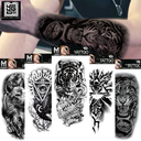 Yuanhua waterproof tattoo stickers factory spot wolf head totem Arabic text tattoo stickers supply