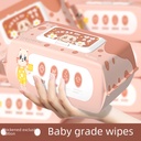 Baby Wipes Pure Water born Baby Wet Wipes Big Bag Thickened Baby Cleaning Wipes Paper Cotton Soft Wipes Family Pack