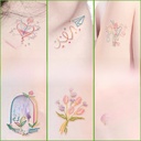 Color Butterfly Tattoo Sticker Women's Semi-permanent Waterproof Long-lasting High-end Sense Sexy Simulation Tattoo Sticker for Clavicle Finger