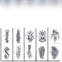 Herbal Tattoo Sticker Juice Gradient Non-reflective Semi-permanent ins Style Waterproof Lasting Men's Dark Flower Arm Tattoo Women