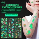 Children's luminous cartoon tattoo unicorn mermaid pirate fluorescent green reward sticker waterproof temporary sticker