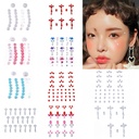 Teardrop eye face eyebrow makeup eye stickers diamond face stickers eyebrow Diamond stickers diy music festival performance Skin Diamond stickers