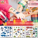 Children's Tattoo Sticker Mermaid Car Tattoo Cross Border Cute Mini Cartoon Waterproof Temporary Tattoo Sticker Set