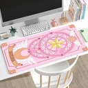 Leather Color Creative PU Mouse Pad Cartoon Pattern Custom Keyboard Pad Large Table Mat Learning Office Mat