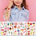 Children's Cute Dessert Ice Cream Disposable Temporary Tattoo Sticker Cake Color Printing Tattoo Sticker