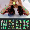 Waterproof Sweat Luminous Cartoon Egg Children's Cute Rabbit Egg Tattoo Sticker Easter Tattoo