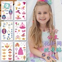 supply spot glitter tattoo stickers children's cartoon princess cute butterfly tattoo stickers