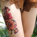 Girls and Girls Original Photo Flower Tattoo Sticker Cover Scar Wedding Photography Studio Tattoo Sticker