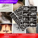 Korean semi-permanent small tattoo hollow Template small fresh juice tattoo spray painting template Hana tattoo template