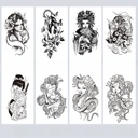 Semi-permanent juice herbal tattoo stickers waterproof durable men's and women's tattoo text tattoo stickers simulation tattoo spot