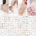 in stock Cute Cartoon Face Tattoo Stickers Ins Style Flower Colorful Small Fresh Clavicle Tattoo Sticker