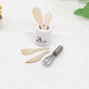 1:12 Dollhouse doll house mini kitchen accessories egg beater spatula fork suit