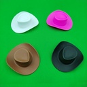 Mini cowboy hat toy plastic hat Western cowboy Dollhouse miniature scene shooting props