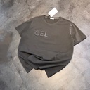 潮牌23夏季CEL凹凸字母钢印女T恤即墨制造韩版宽松棉质纯色短袖