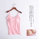 Modal camisole with chest pad women's wireless bra-free Cup integrated yoga sports slim bottoming shirt