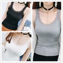 [Factory Outlet] Sweet Lace Stitching Camisole Women's Spring and Summer Korean Style Thin Inner Sleeveless Vest