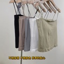 Spring and Summer pure color vest simple outer wear sexy inner wear fixed chest pad small sling top women's outer wear inner wear