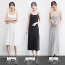 Summer modal bottoming suspender skirt women's inner underskirt mid-length loose sleeveless vest skirt plus size dress