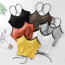 Summer Internet Celebrity Slim-fit Beautiful Back Sexy Belt Chest Pad Sling Strapless Female Student Drawstring Underwear