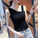 [Factory Outlet] Camisole Female Student Korean Versatile Slim Shoulder Solid Color Underwear Base Shirt