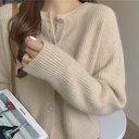 Autumn Women's Lazy Style Knitted Sweater Cardigan Women's Korean Style Small Sweater Coat Women's Tide