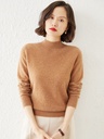 Autumn long-sleeved stitching sweater female Andy velvet sweater loose bottoming knitted top turtleneck thick sweater