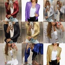 Spring Women's Fashion Collar Color Matching Sequin Jacket Short Casual All-match Small Jacket