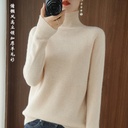 Autumn Lazy Style Women's Small Set Collar Loose Large Size Long Pullover Wool Knitted Base Shirt Sweater Women