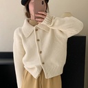 Knitted Cardigan Women's Elegant Laps Autumn Single-breasted Slim-fit Solid Color Slim-fit Top Sweater Jacket