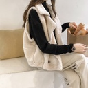 Lamb Wool Vest Women's Autumn and Winter Loose bf Sleeveless Vest Waistle Fur Suede Vest Jacket