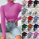 independent station Women's turtleneck sweater pullover knitted top