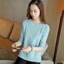 Autumn and Winter New Solid Color Round Neck Turtleneck Sweater Women's Base Shirt Korean Style Loose Fresh Style Women's Long Sleeve Sweater