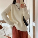 Autumn and Winter Korean Style Foreign Style Loose High Neck Pit with Thickened Knitted Warm Foreign Style Base Shirt