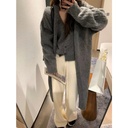 Autumn Lazy Style High-end Suit Women's Mid-length Knitted Sweater Jacket Vest Two-piece Set