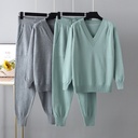 Autumn and Winter Sweater Harlan Pants Set Russian Casual Sweater Pullover Two-piece Set
