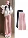 Ice Silk Wide-Leg Pants Women's Summer Thin Casual High Waist Dosing Loose Summer Straight Cool Pants