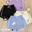 Spring and Summer Cartoon Cute Yugui Dog Embroidered Wide Leg Pants Women's Casual Sports Shorts Malaysia