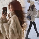Rex Rabbit Fur Coat Women's Winter Fragrant Style Vertical Collar Plush Fluffy Loose Hooded Coat Trendy