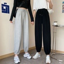 Grey Sports Pants Women's Summer Thin Harlan High Waist Dipping Trendy ins Sweatpants Spring and Autumn