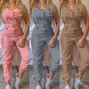 Europe and the United States ladies overalls belt sleeveless suspenders simple leggings F8H233