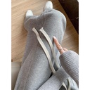 Grey Sports Pants Women's Spring and Autumn High Waist Slimming Pants Loose Straight Pants Casual Slimming Wide Leg Pants