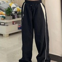 Y2K Vintage Fashion Casual Street Hip Hop Women's High Waist Loose Loose Sports Wide Leg Pants