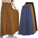 Europe and the United States summer loose large size elastic waist wide leg pants large swing beach casual pants