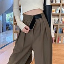 Suit Wide-leg Pants Women's Spring and Autumn High Waist Draping Loose Slimming Casual Straight Pants Mop Long Pants