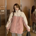 Winter Korean version of the plus velvet padded fleece coat women's autumn and winter loose small jacket