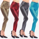 Autumn New Snake Pattern Faux Leather Fashionable Slim-fit Slim-fit Glossy Black Milk Fish Scale Leggings