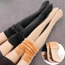 Bare Legs High Waist Skin Color Thickened Fleece-Lined Leggings Pantyhose Artifact Autumn and Winter Women's Outer Wear Meat Color Warm Pants