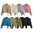 Women's Clothing Women's 9-color Casual Long-sleeved Large Pocket Flying Suit Jacket Coat